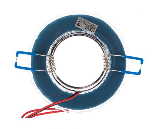 Встраиваемый светильник Ecola MR16 LD7009 GU5.3 с подсветкой "Кристалл" Прозрачный/Хром 30x95 FT16CCEFB – изображение 4