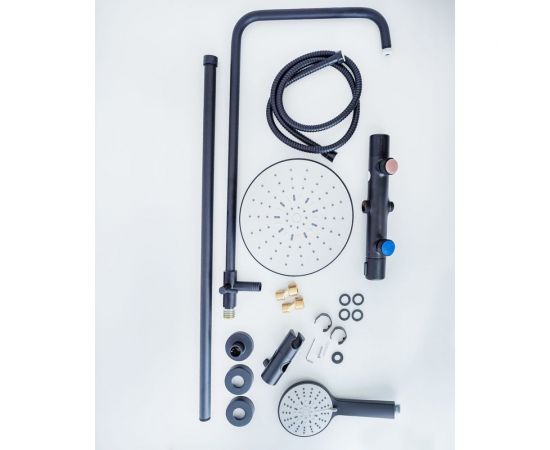 Душевая система Agger Thermo черного цвета для душа с ТЕРМОСТАТОМ A2451244 – изображение 8