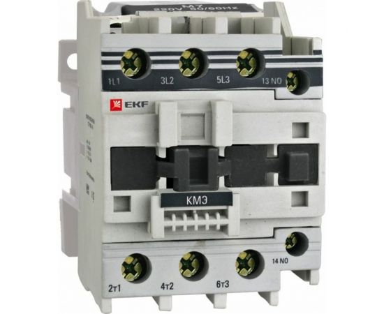 Магнитный малогабаритный пускатель EKF КМЭ 65А катушка управления 220В АС 1NO 1NC 9876232 ctr-s-65-220 