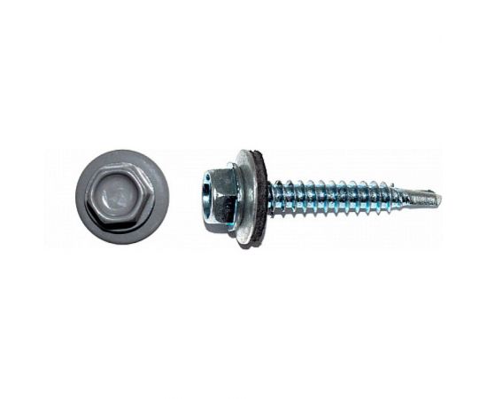 Кровельный саморез КРЕП-КОМП 4,8х51, RAL 7024, серый графит, 150 шт. ск517024ф 