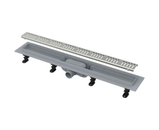 Водоотводящий желоб Alca Plast APZ18-650M с порогами из нержавеющей стали 00052379 