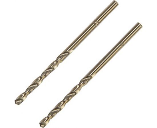 Сверло по металлу (2 шт; 2 мм; HSS-Co 5% кобальта; цилиндрический хвостовик) TUNDRA 4087150 