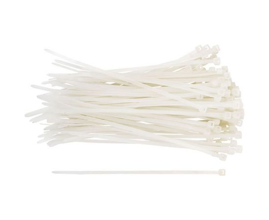 Нейлоновые хомуты для проводов FIT белые, 100 шт., 3,6х200 мм 60369 