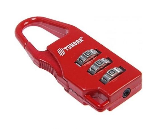 Навесной кодовый замок TUNDRA ZK002 красный 4668261 