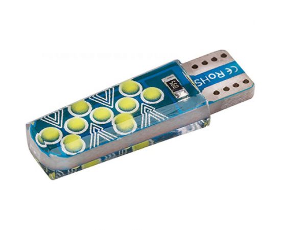 Автолампа SKYWAY диод, T10 (W5W), 12 В, 18 COB диодов, без цоколя, 1-конт., белая S08201518 