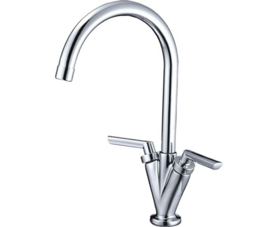 Смеситель для кухонной мойки Haiba латунь, с высоким поворотным изливом, хром HB4098 