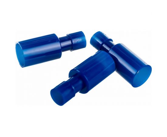 Штекерный разъем REXANT, полностью изолированный штекер, 4 мм, 1.5-2.5 кв.мм, синий 08-0571 