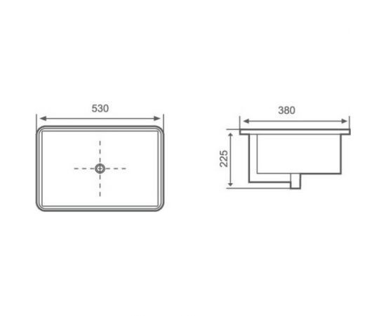 Раковина для монтажа под столешницу Aquatek 530x380x225 мм AQ10491-00 00000096350 – изображение 2