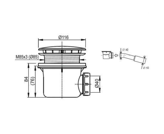 Сифон Ravak Standard X01314 – изображение 2