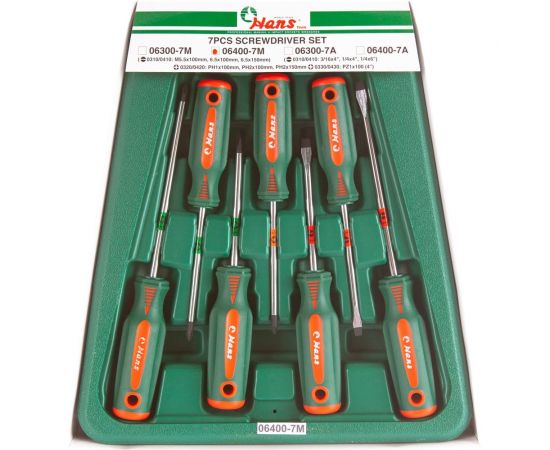 Набор отверток Hans 7 предметов 06400-7M – изображение 2