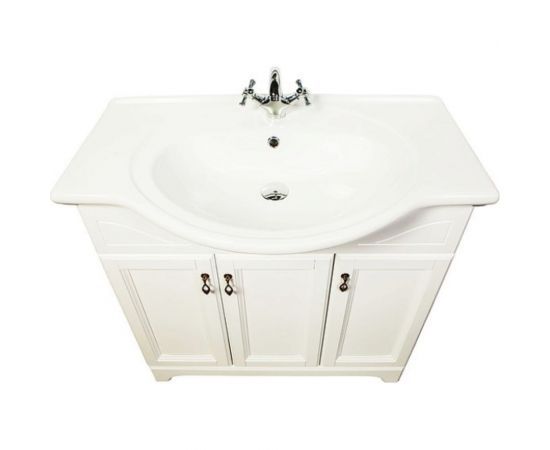 Напольная тумба с раковиной Orange Классик 85 F7-85TU3+RA белая – изображение 2