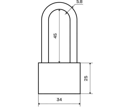 Навесной замок Стандарт HD-401L (5.8 мм; европакет) 13890 – изображение 2