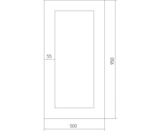 Зеркало Mixline Верона 500x950 527453 – изображение 2