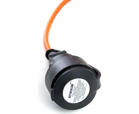 1-местный удлинитель-шнур на рамке STEKKER с заземлением HM05-01-10, 3х1,5мм2, 10м, 16А, Home, оранжевый 39631 – изображение 2