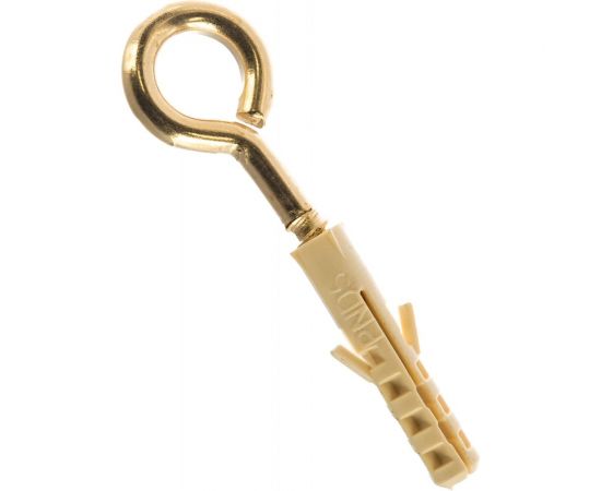 Петля-шуруп ЕВРОПАРТНЕР латунир. L20 х d3,9 x O8 мм 3шт. 13 4829 1 – изображение 2