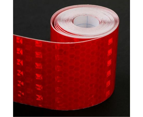 Светоотражающая самоклеящаяся лента TORSO красная, 5 смх3 м 4330994 – изображение 2