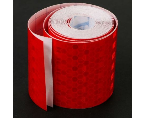 Светоотражающая самоклеящаяся лента TORSO красная, 5 смх3 м 4330994 – изображение 3