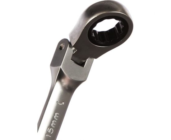 Комбинированный трещоточный шарнирный ключ 15х15 АвтоDело 30215 13537 – изображение 3