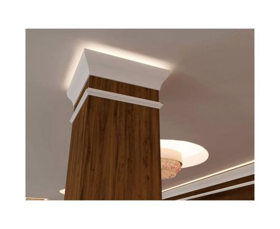 Карниз Cosca decor KX002 120x53 мм, 2000 мм, экополимер СПБ066625 – изображение 3