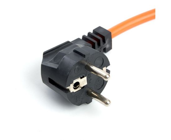 1-местный удлинитель-шнур на рамке STEKKER с заземлением HM05-01-10, 3х1,5мм2, 10м, 16А, Home, оранжевый 39631 – изображение 3