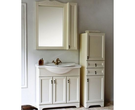 Напольная тумба с раковиной Orange Классик 85 F7-85TU3+RA белая – изображение 4