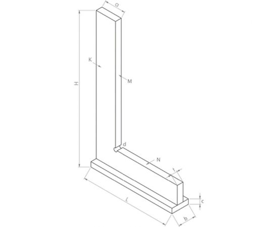 Угольник Kinex поверочный 100х63 мм, Тип УШ, PN255124 4020 – изображение 4