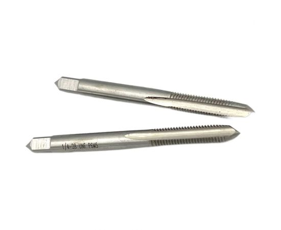 Дюймовый метчик TORNERI UNF 1/4" 28 нитей Р6М5 комплект из 2-х штук 035387 – изображение 4