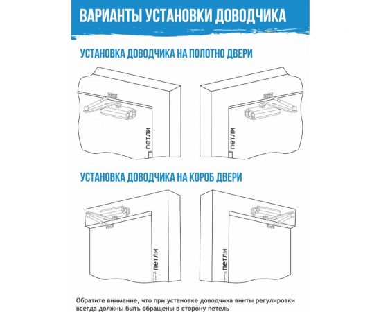 Дверной доводчик НОРА-М URBOnization 510 морозостойкий, для дверей от 15 до 60 кг, черный 16632 – изображение 4