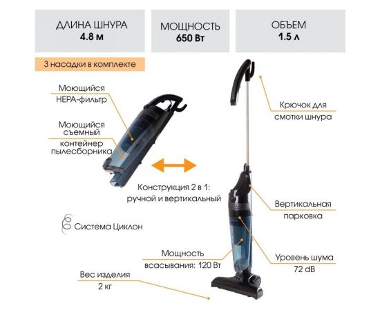 Пылесосы ENDEVER SkyClean VC-293 90028 – изображение 6