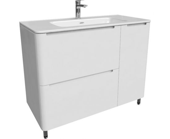 Тумба с умывальником IDDIS Edifice напольная, 100 см, белая EDI10WFi95K 