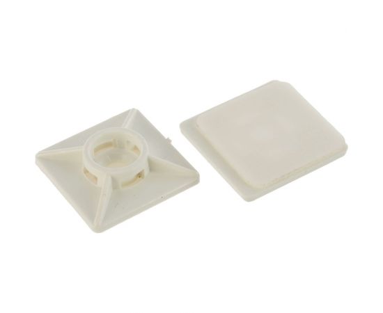 Площадка под хомут Невский Крепеж 27х27 полипроп. белая самокл. 20 шт. 800765 