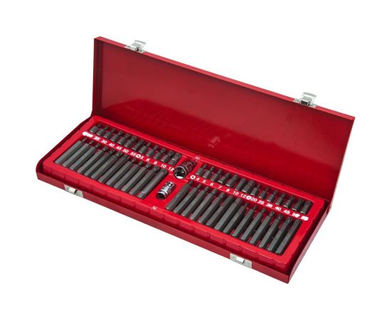 Набор бит 10 мм в металлическом кейсе 54 шт. AV Steel AV-011054 