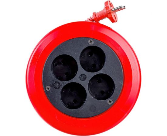 Удлинитель-рулетка EKF 4x10м, без заземления, ПВС 2x0,75, 10А/2,3кВт, PROxima SQ UBR-6-257-4-10 