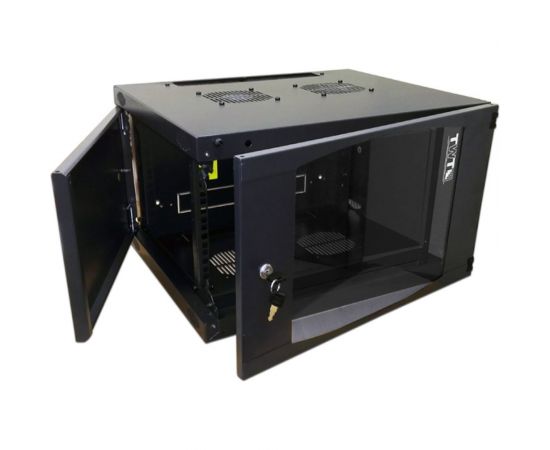 Настенный шкаф TWT Next, 12U 550x450, стеклянная дверь, черный CBWNG-12U-6x4-BK 