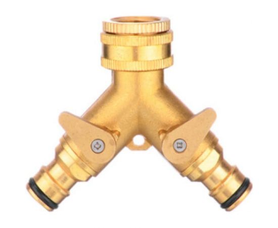 Разветвитель на кран SanTrade 2-х канальный 1/2-3/4, латунный ST (SM-HQC0704) 0136 