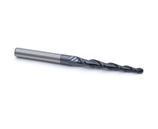 Фреза спиральная двухзаходная конусная сферическая (3х40х80 мм; угол 2A°-4.3; R 1.5 мм; хв-к 6) NL2QX6.40.3 DJTOL 1262 