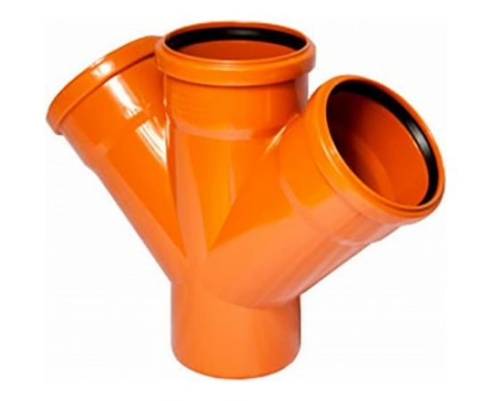 Канализационная крестовина АТЛАС ПЛАСТ 45 градусов, DN 110х110х110, наружная SPNE450000110 