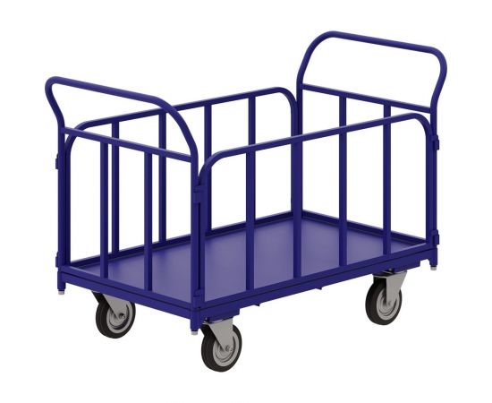 Платформенная тележка с трубчатыми бортами RUSKLAD ТБ 4, 600x1200 мм, d160 мм ТБ 4 160 