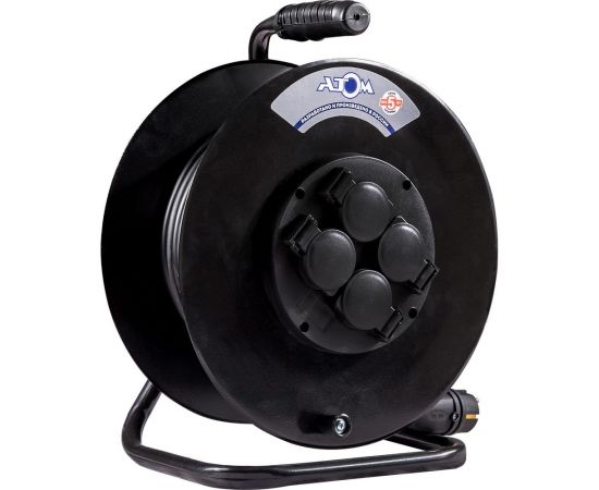 Силовой удлинитель на металлической катушке АТЛАНТ КГ 4000 Вт 40м IP 44 (с заземлением) 50035 