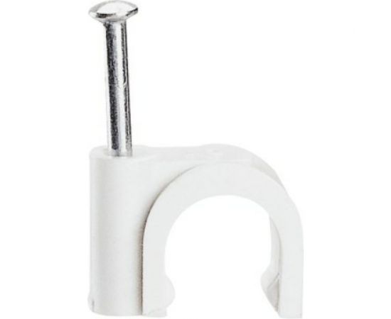 Круглая кабельная скоба duwi 6 мм, белая, 20 шт. 30304 6 