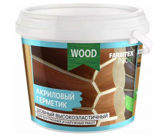 Акриловый герметик Farbitex (шовный; высокоэластичный; сосна; 3 кг) 4300005101 