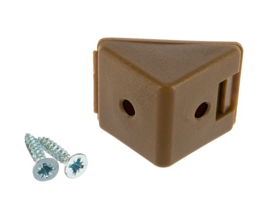 Мебельный уголок с шурупом Невский Крепеж - орех 6 шт. 822898 
