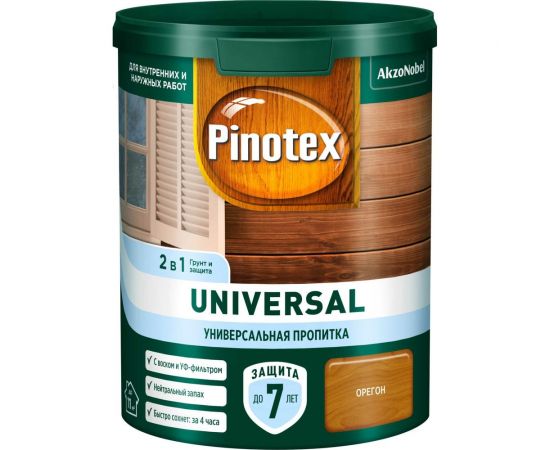 Пропитка 2 в 1 Pinotex UNIVERSAL орегон, 0,9 л 5620704 