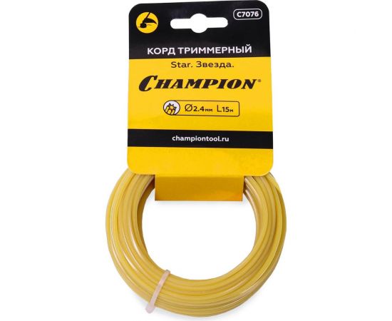 Корд триммерный Star (15 м; 2.4 мм; звезда) Champion C7076 