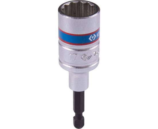 Головка двенадцатигранная 1/4"", 17х80 мм для шуруповерта KING TONY 76B817M 