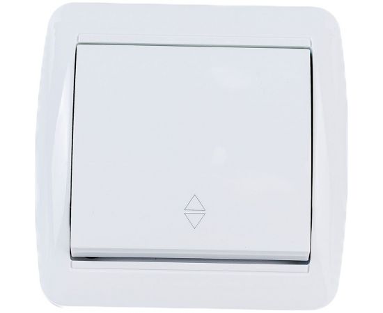 1-клавишный выключатель на 2 направления TDM открытой установки IP44 10А белый "Селигер" SQ1818-0011 