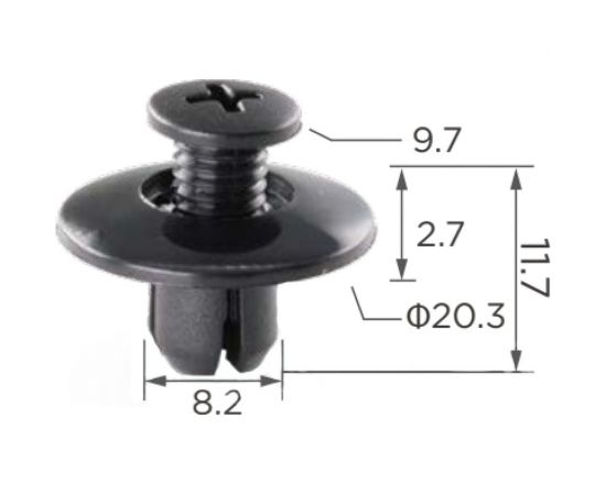 Крепеж Acura/Honda/Infiniti/Lexus/Mazda/Nissan 10 шт 6387695596, 90675SB3003 КрепАвто 0139 – изображение 2