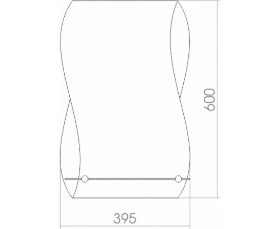 Зеркало Mixline Аква 395x600 с полкой 525005 – изображение 2