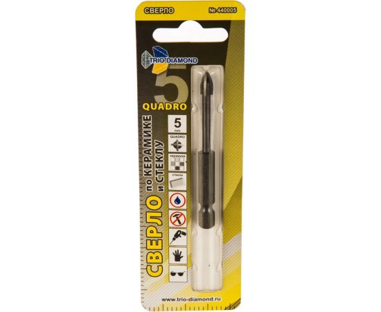 Сверло по керамограниту, керамике и стеклу 5 мм TRIO-DIAMOND 440005 – изображение 2