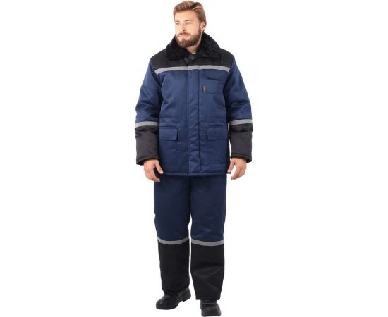 Утеплённый костюм ГК Спецобъединение МЕТЕЛИЦА темно-синий/чёрный, р. 96-100, рост 182-188 Кос 300/ 96/182 – изображение 3